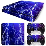  Sony PS4 Playstation 4 Slim Skin Design Foils Pegatina Set - Lightning Motivo