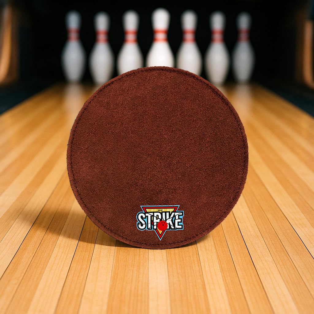 M&M Strike Premium Bowling Shammy Tampon de nettoyage en cuir 2 couches (18 cm) Extra qualité ! Tampon Shammy pour boules de bowling / Tampon de nettoyage pour boules de bowling / serviette de boule