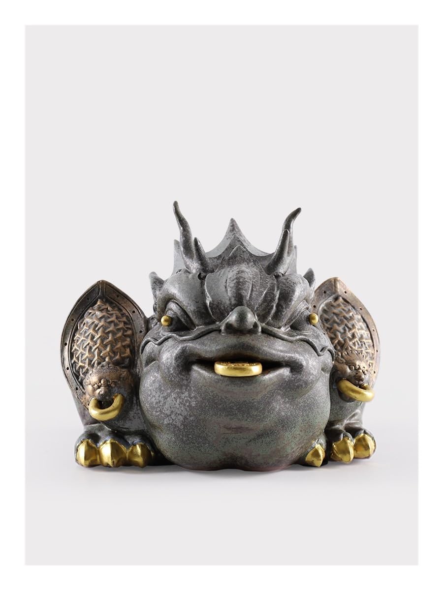 Crapaud en porcelaine pour embellir un bureau ou salon vide