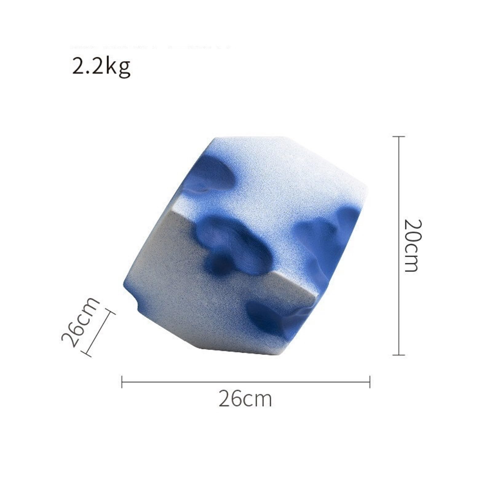 Wyjątkowy Unique Blue Cheese-shaped Ceramic Ornament for Living Room TV Cabinet Home Decoration Sculpture Rzeźby