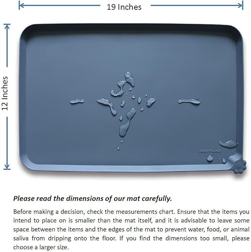 Miniatura 212 de Hoki Found - Bandeja de silicona para comida de mascotas , tapete mantel individual antideslizante para mascotas, tapete impermeable de alimentación
