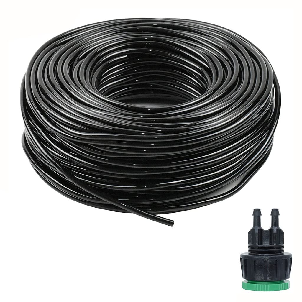 UZAMIRLEX Micro Irrigation Tube, Micro Drip Irrigation Tube PVC Tubing 4mm x 7mm 5-100m Length(Spl11 065 25m)