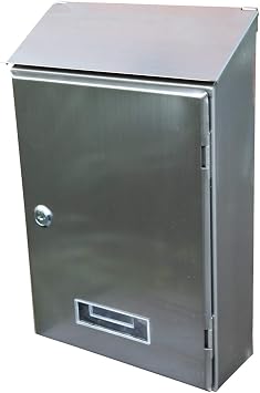 Garden Market Place Stainless Steel Wall Mounted Post Box - Letter Box