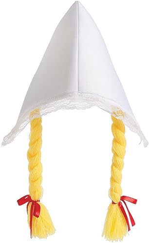 Fun Express - Sombrero blanco Oktoberfest con trenzas - Accesorios de ropa - Sombreros - Sombreros novedosos - 1 pieza