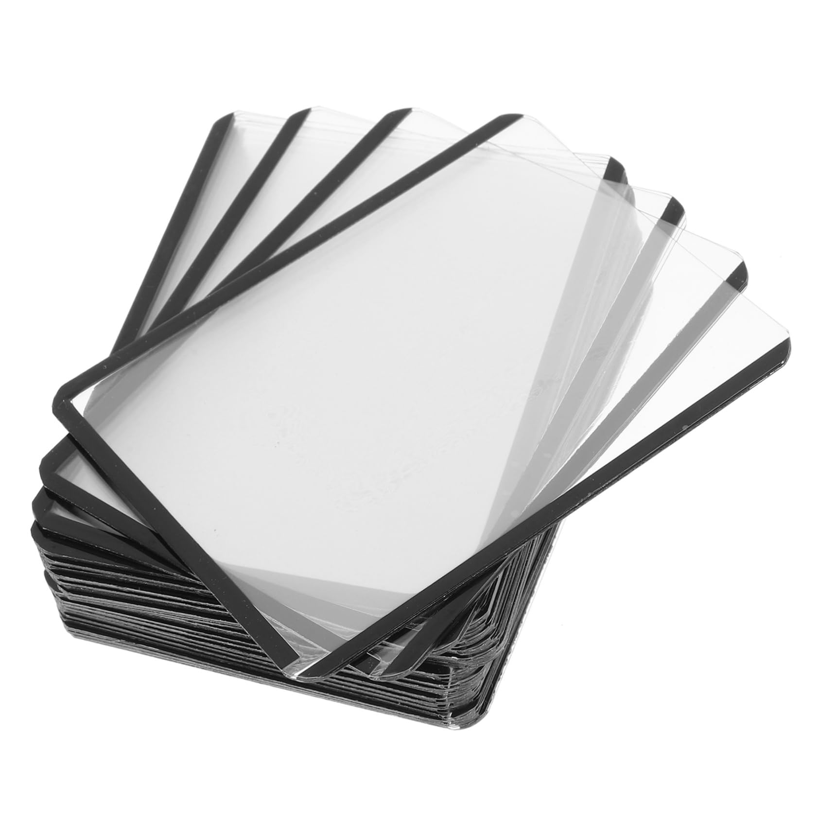 VICASKY 100piezas Fundas De Tarjetas De Fundas De Cartas De Bordes Negros Para Trading Cards Mesa