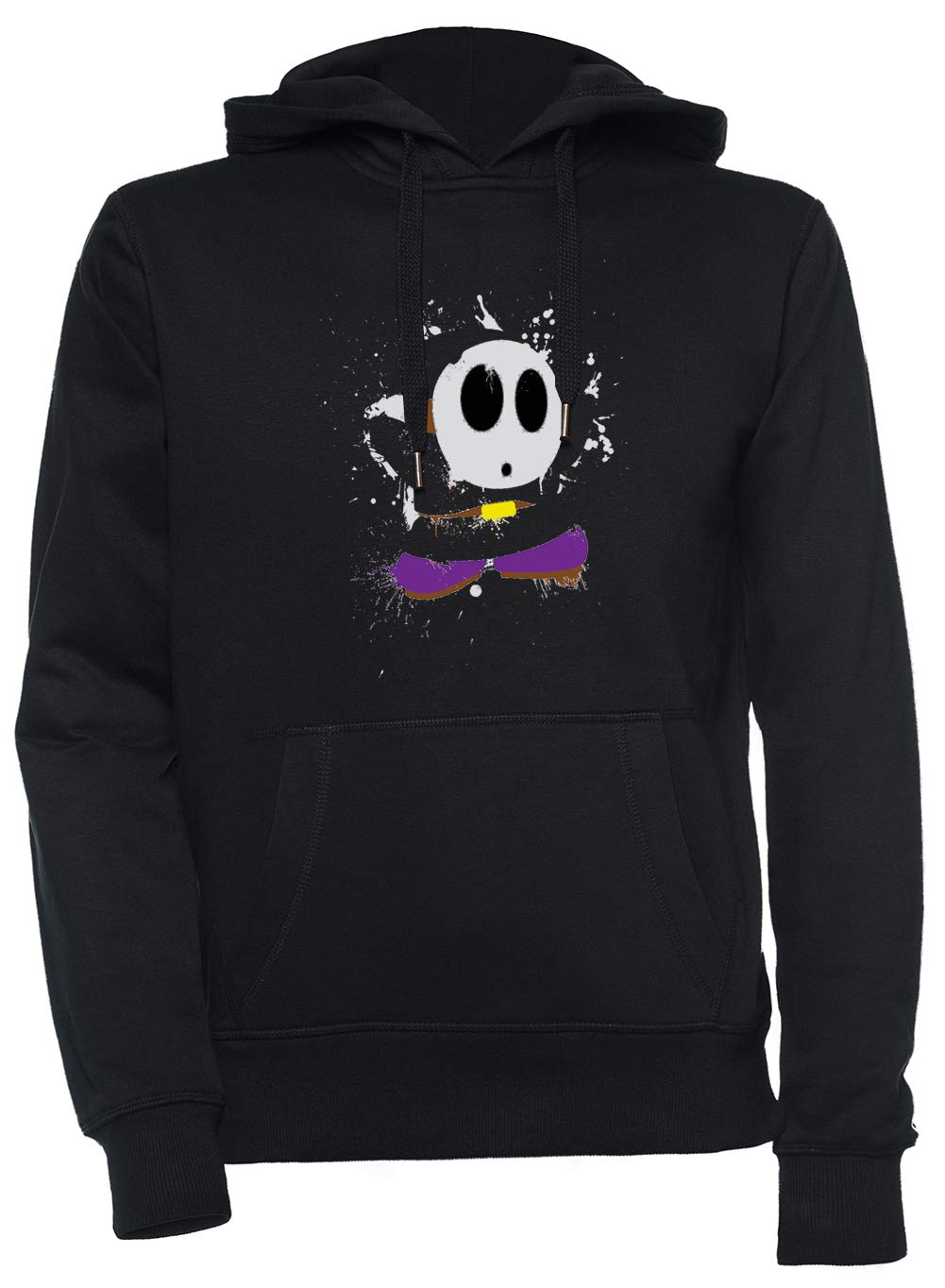 Splattery Tímido Chico Estilo 1 Unisexo Negro Sudadera con Capucha Hombre Mujer Unisex Black Hoodie Men's Women's