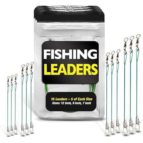 Fishing Leaders with Swivels - Carp - Pike - Catfish - Muskie - Walleye - Bass - Mackerel - Snapper