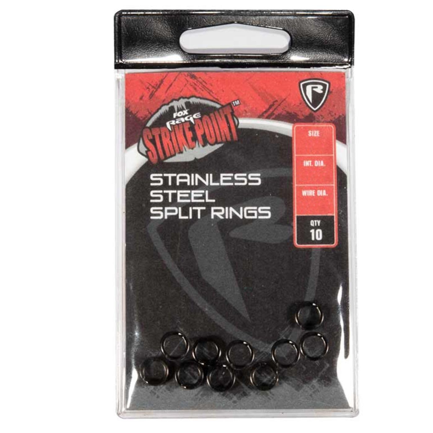 Fox Rage SP Stainless Steel Split Ring – 10 Snap Rings, Size: S