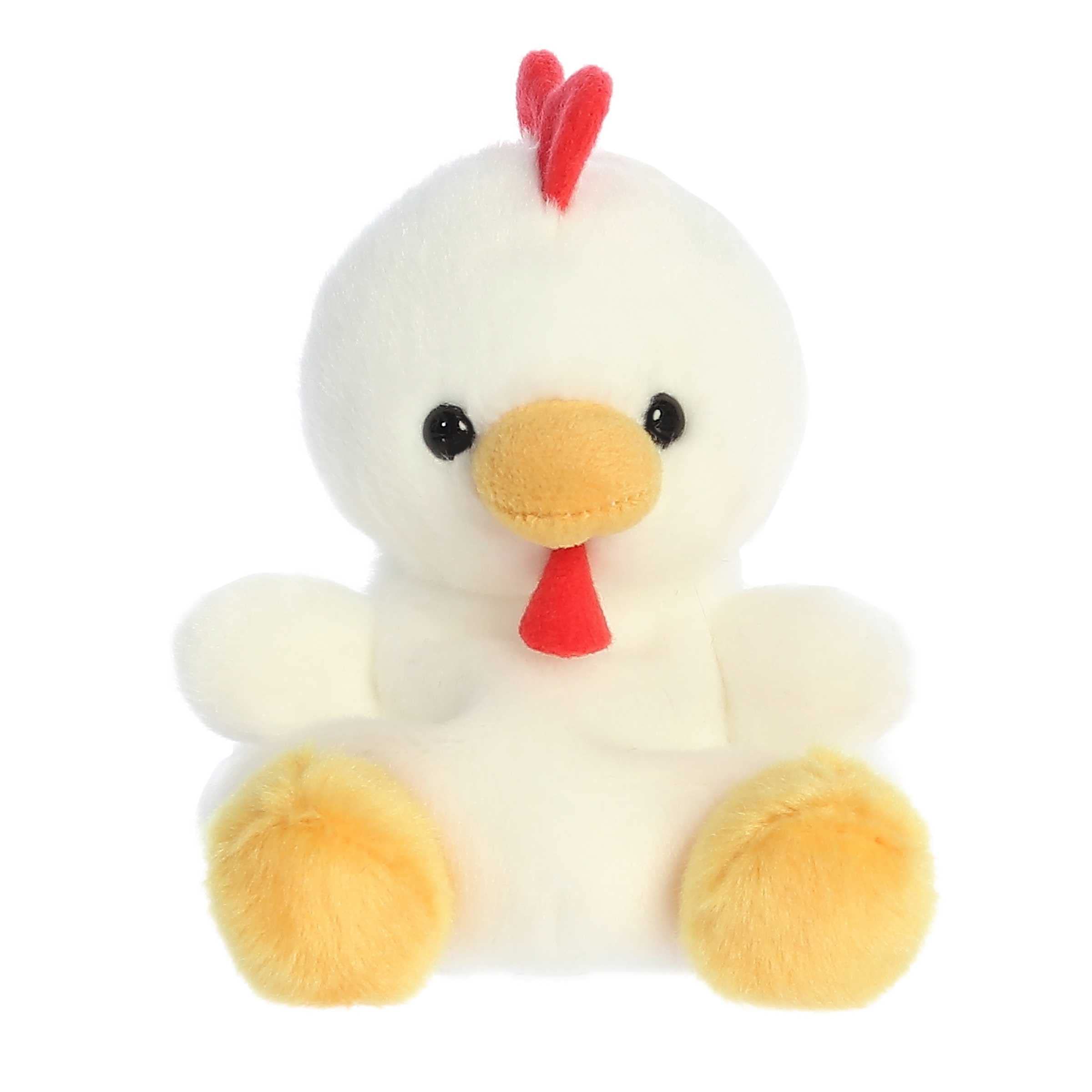 Aurora® Adorable Palm Pals™ Cooper Chicken™ Stuffed Animal - Fun Collectible Plush for Kids and Adult Collectors - Perfect for Decorating Rooms and Birthday Gifts - White 6 Inches