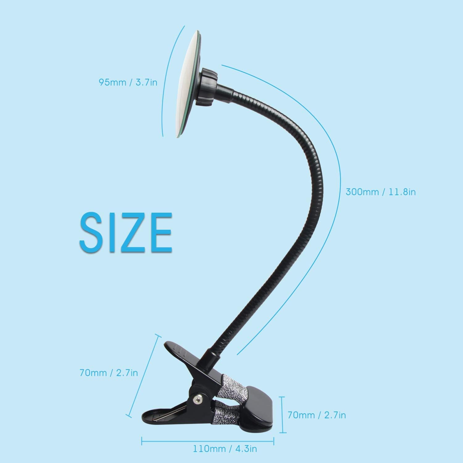 Clip On Cubicle Mirror, Computer Rearview Mirror, Convex Mirror for Personal Safety or Security Cabinet Desk Rear View Monitors (3.35" Round) by CQNET
