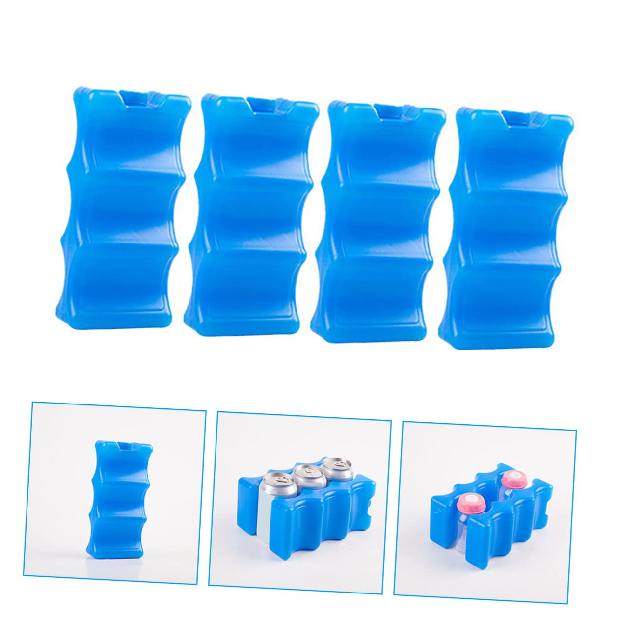 Totority 4pcs Wave Pattern Breast Milk Ice Pack Compact Lightweight Cooler for Breastfeeding Keeps Milk Fresh for Hours for Nursing Moms Portable Storage image 5 of 7 B0FCDQMPGP