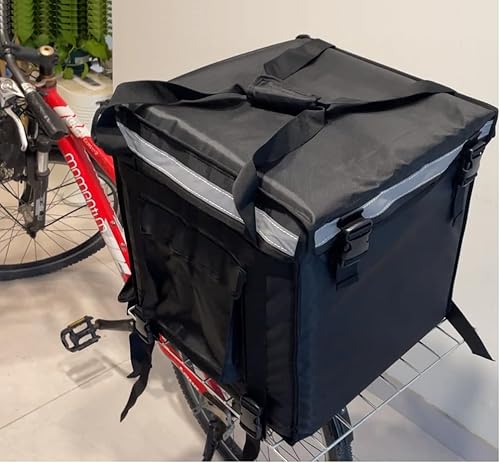 Miniatura 3 de Packir PK-92V Caja de entrega de alimentos rígida grande para motocicleta, bolsa de entrega de pizza aislada para bicicletascooter, carga superior,