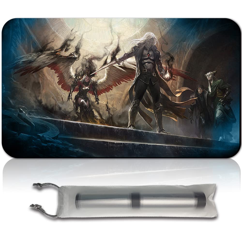 ANGUISHED UNMAKING Board Game MTG Play Mats + Free Waterproof Bag, TCG Card Game Table Mat Size 60 x 35 cm, Mouse Pad Compatible with Digimon MTG TCG CCG RPG