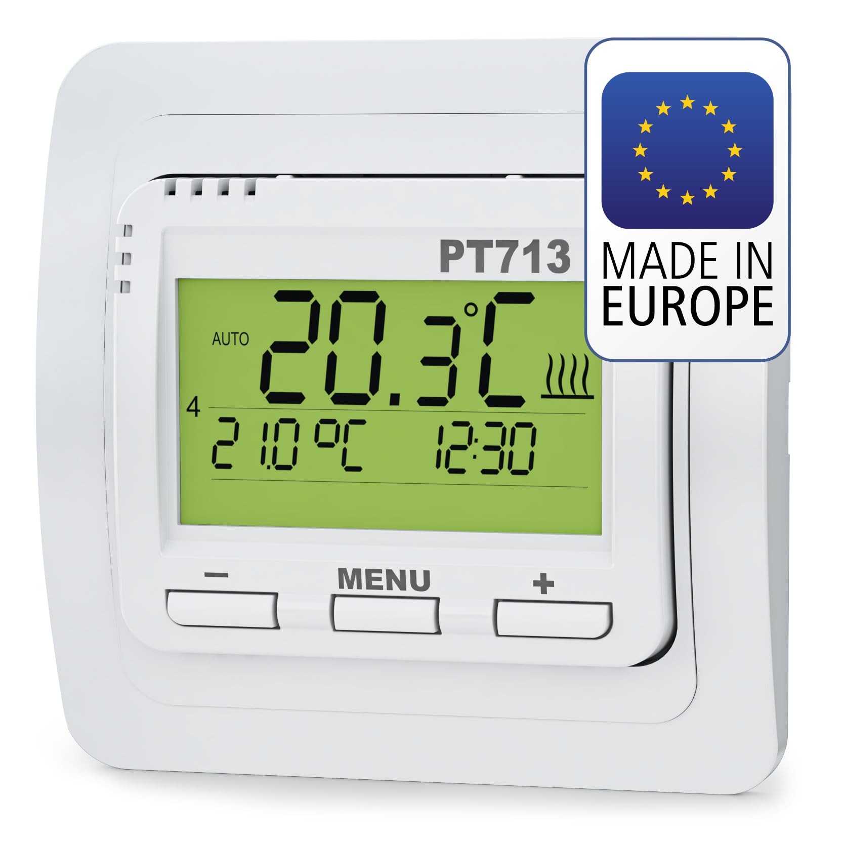 ELEKTROBOCK PT713 – Digitaler Raumthermostat (Unterputz) mit beleuchtetem LCD