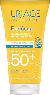 سائل مرطب ومقاوم للمعان البشرة بمعامل حماية من اشعة الشمس SPF 50+ باريسن من يورياج - 50 مل، (جاف، زيتي)، 50.0 ملليلتر