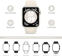 AMSKY 6 Darabos Szilikon Sport Szíj Csomag Apple Watch-hoz 38-49mm Kompatibilis iWatch Karkötő Férfi Női Puha Pántok 2