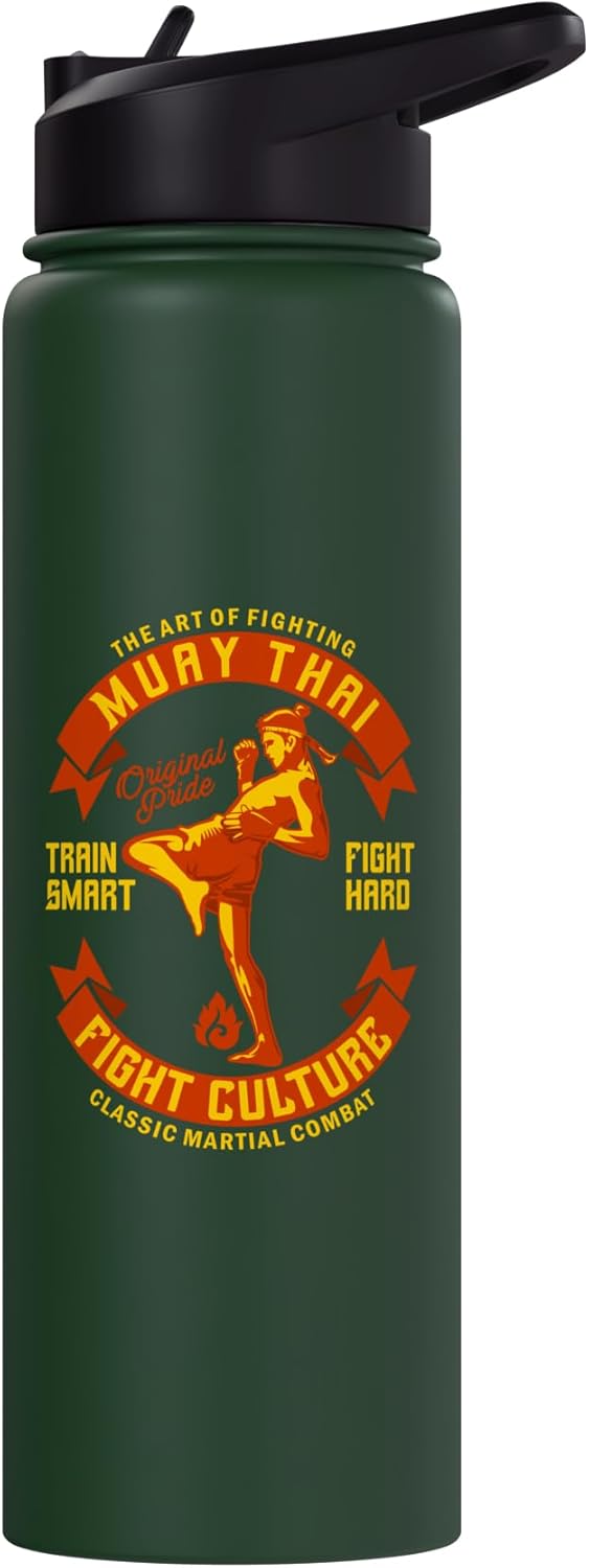 The Art of Fighting Culture Muay Thai Stainless Steel Insulated Water Bottle