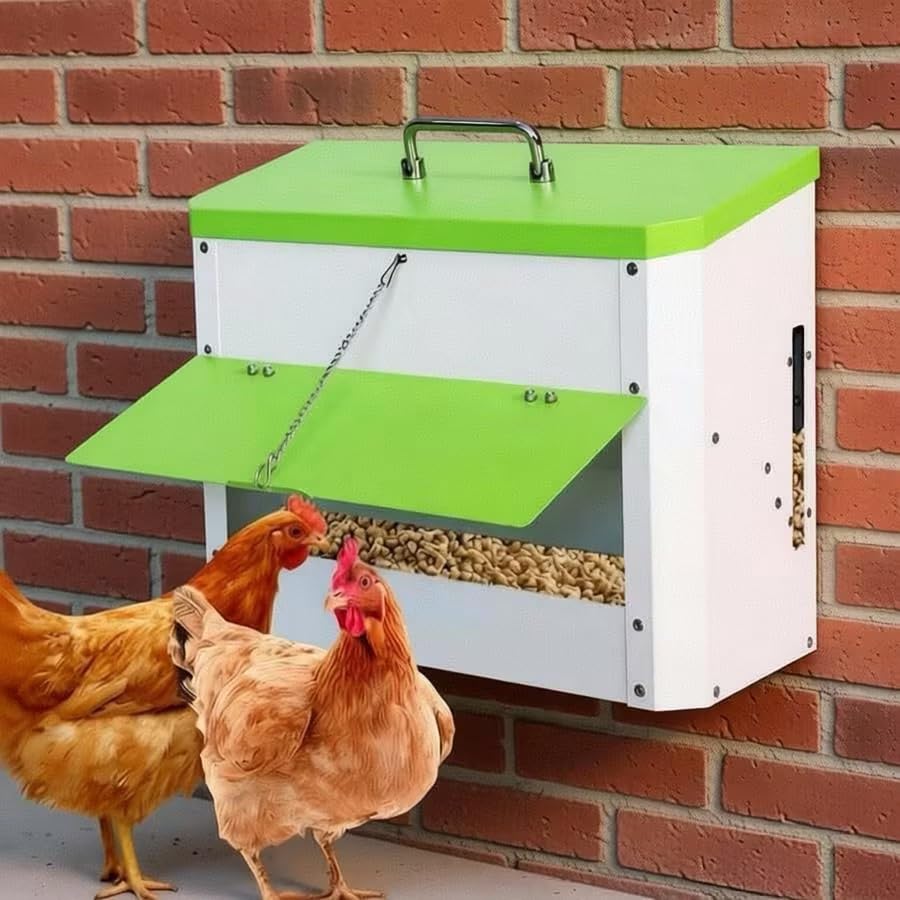 Mangeoire automatique pour poules suspendre de 10 kg anti-gaspillage