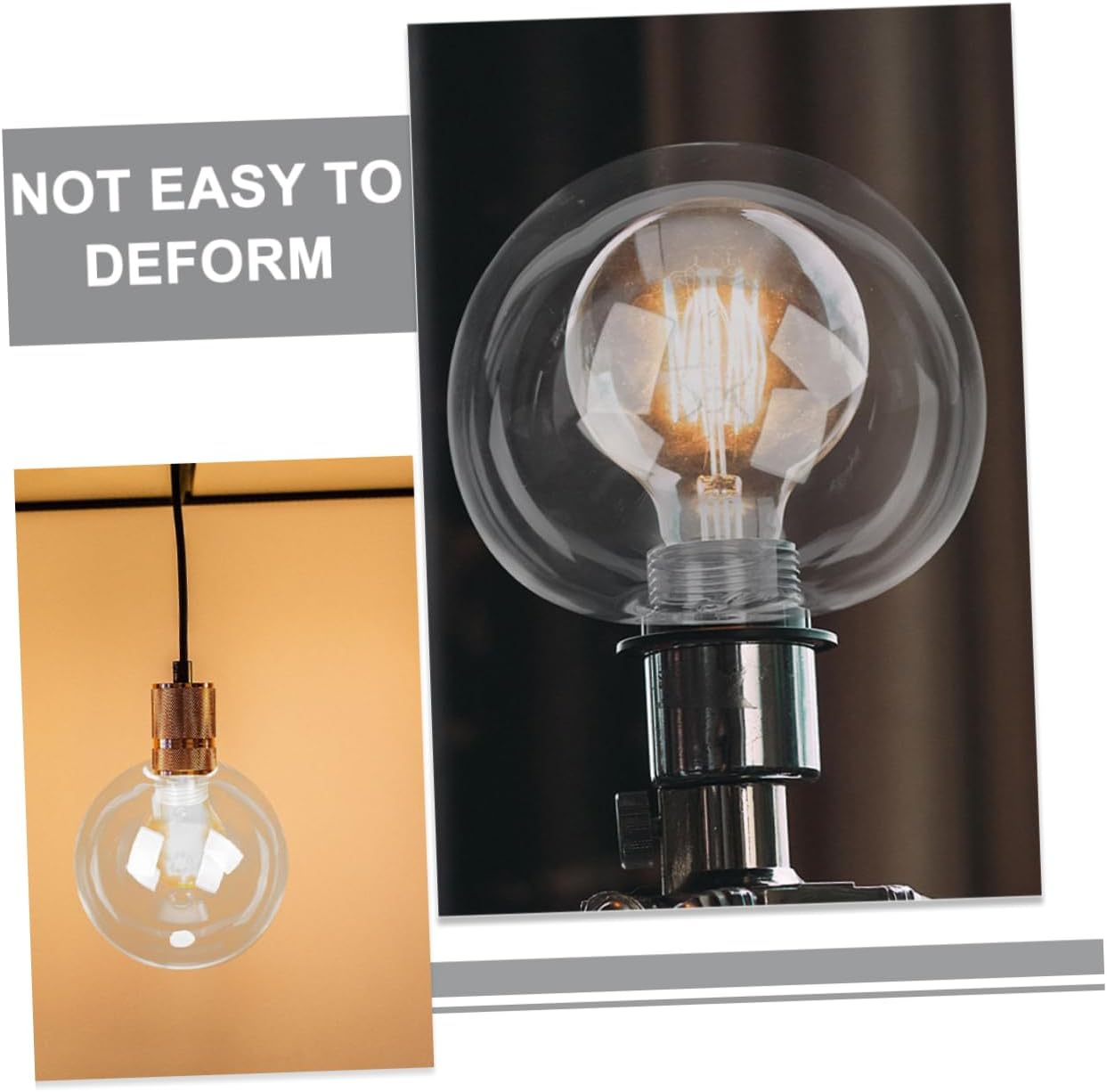 Glass Lampshade Replacement for Globe Lamp Decorative Light Cover Ball Shape Ceiling Hanging Lamp Shades