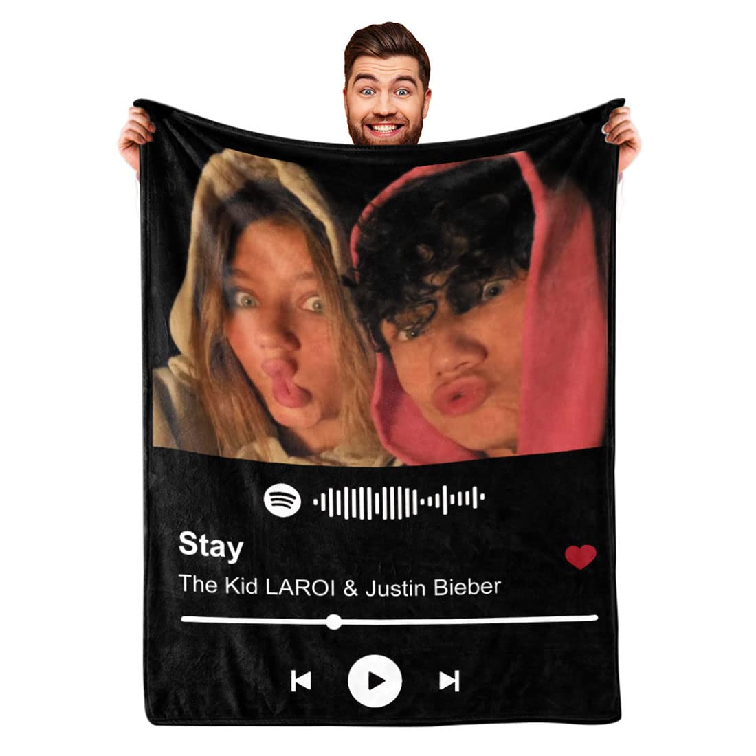 Dispatched Next Day - Printed in USA, Spotify Code Music Cover with Photo for Boyfriend and Girlfriend, Picture Covers, Birthday Gifts for Women