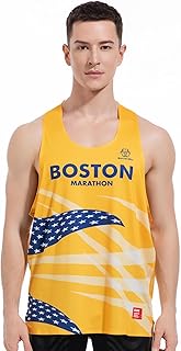 Sanken Men's Seamless Running Tank Tops Ultra Lightweight Marathon Singlets Breathable Race Vests Quick Dry Sleeveless Shirt