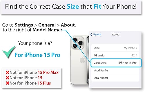 Miniatura 2 de Coolwee Funda transparente antiamarillamiento con purpurina para Apple iPhone 15 Pro, 6.1 pulgadas, 6.6 pies, protección de grado militar, protector