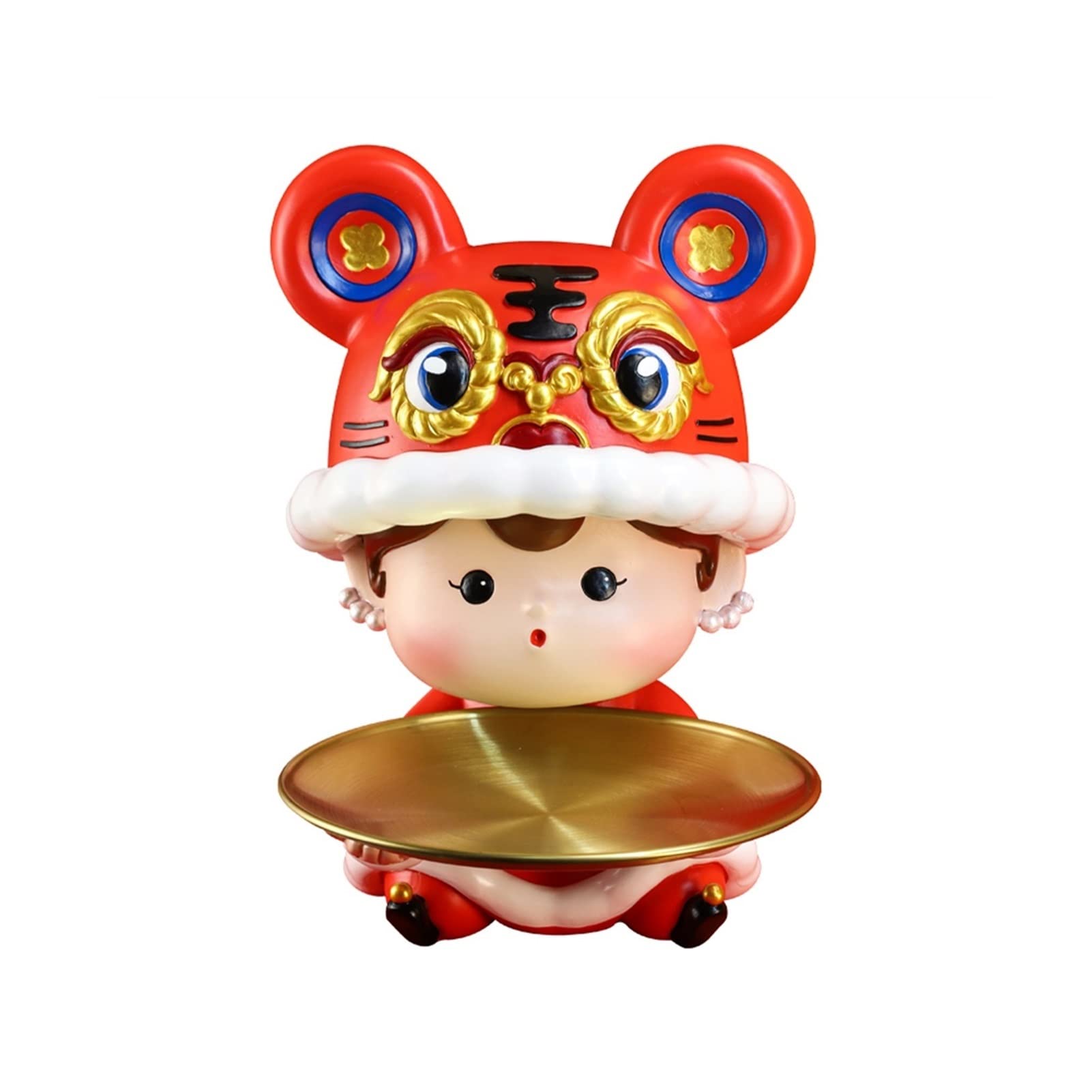 Decorative Sculpture Desktop Decoration: Place the Key at the Entrance of the Porch to Store New Year Decorations, Gifts and Ornaments Statue (Color : A)