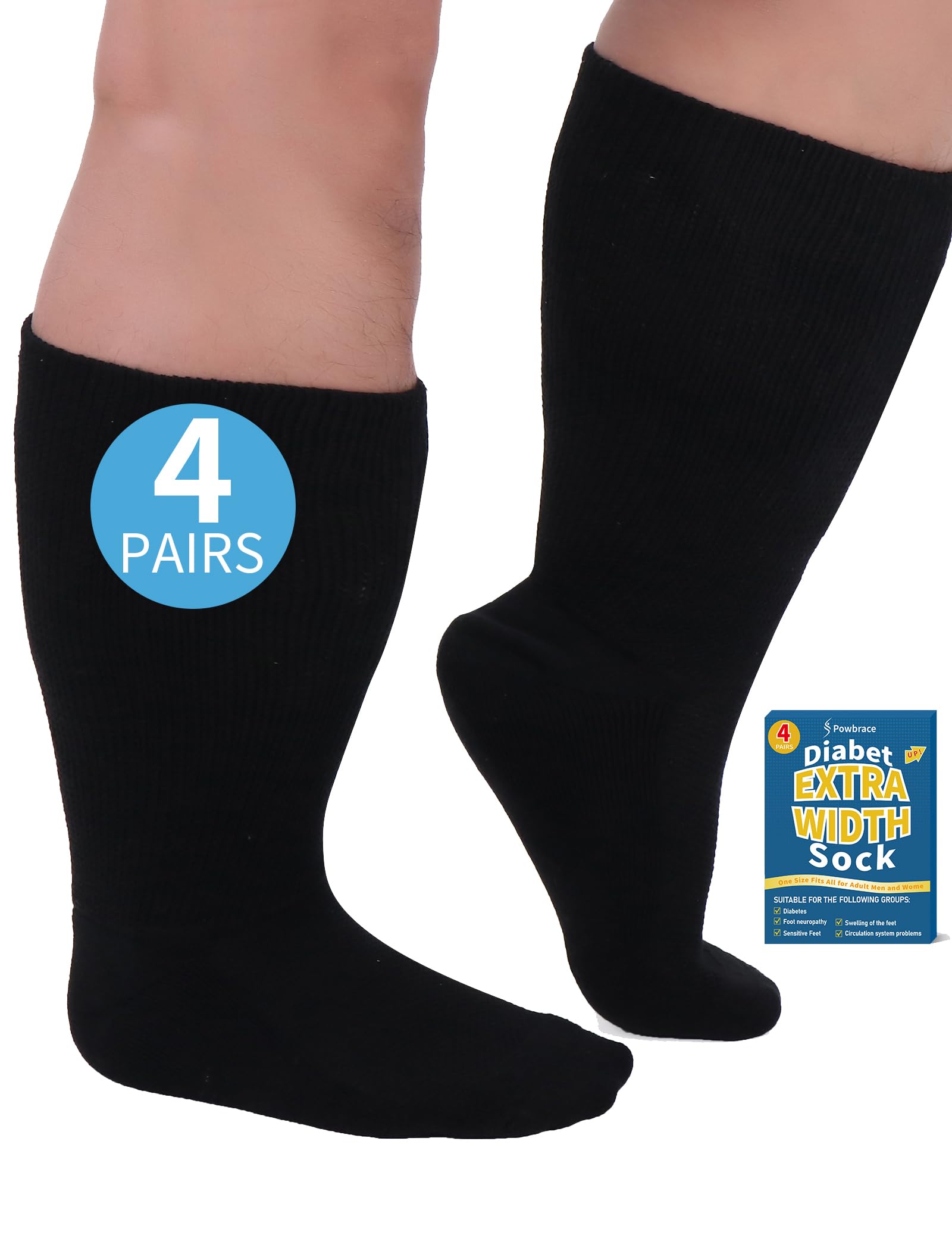 Powbrace Wide Diabetic Socks