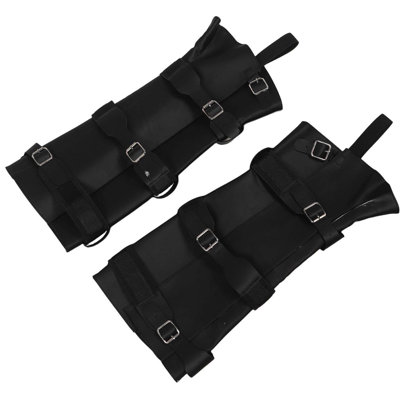 TEHAUX Cubrebotas Renacentistas Ajustables Negras 40cm, 2 Piezas