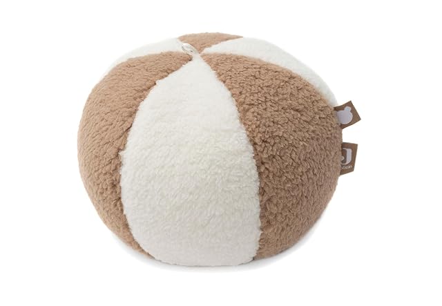 Jollein 119-001-00105 - Pelota de Juguete con cascabeles, Color Marfil y Galleta