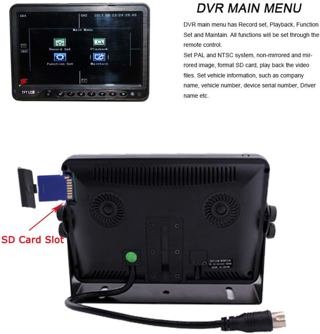 Hоttеѕt Sаlеѕ CAMSLEAD 9 inch DVR Monitor with Quad Split Screen, 5 x Cameras, HD Colour IP69K &10G Vibration Side Camera Backup Camera Monitor Kit for Truck Van Caravan Trailers Camper Bus RV