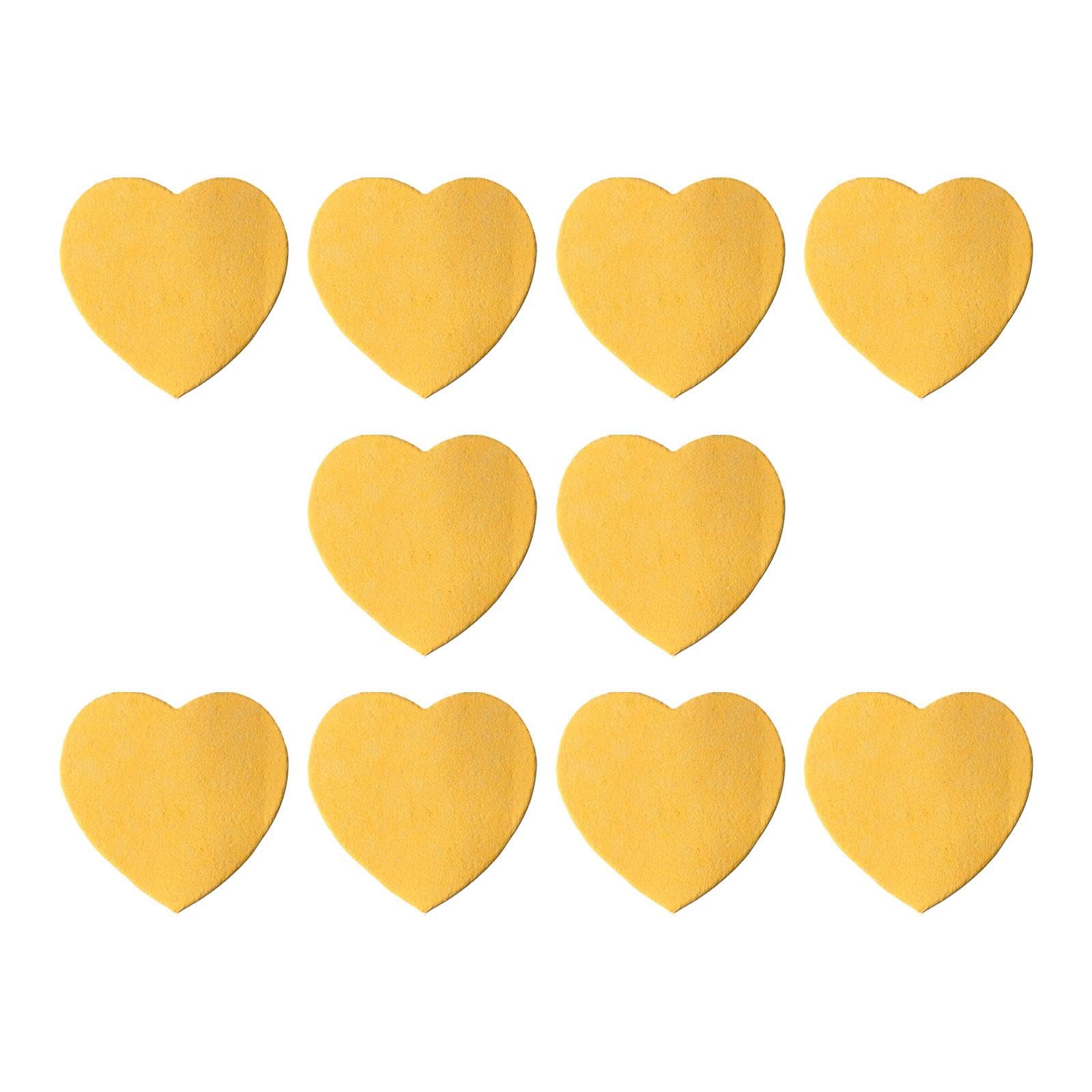 Facial Wash Puff Heart Shaped Soft for Makeup Removal Cleansing Skin Massage Yellow 10pcssponges Applicators Cotton Makeup Tools Accessories Makeup Health-picture-15