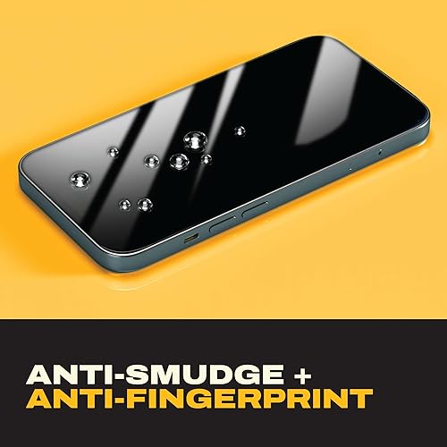 Miniatura 19 de DEWALT Protector de pantalla de vidrio resistente para iPhone 14 Pro Max, paquete de 2 protectores de pantalla de vidrio templado, compatible