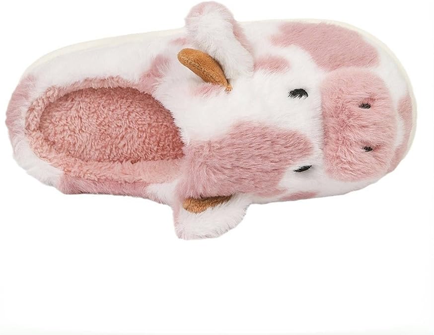 Women'S Slippers, Fluffy And Comfortable Cattle Slippers, Household Warm Shoes