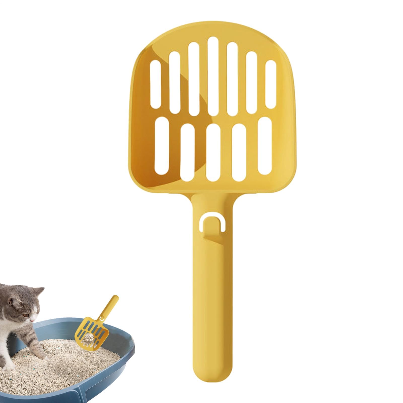 FDEFIRTFG Cat litter scoop, Pet Accessories for Indoor Outdoor Yard Cleaning Kitten Puppy Bunny Small Pets(Yellow)