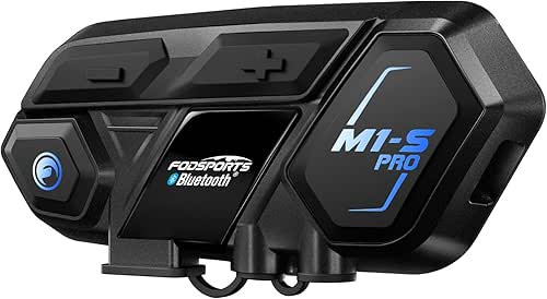 Fodsports M1-S Pro Intercom Moto Bluetooth avec Partage de Musique,