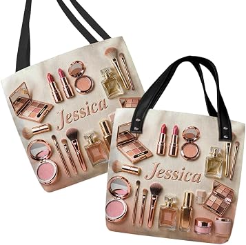 Proud Makeup Artist - Personalized Makeup Tote Bag MUA Cosmetologist Beautician Esthetician Hair Stylist Salon Spa Beauty Cosmetic Brush Lipstick Palette Tool Kit Organizer Storage Carry Case Pouch