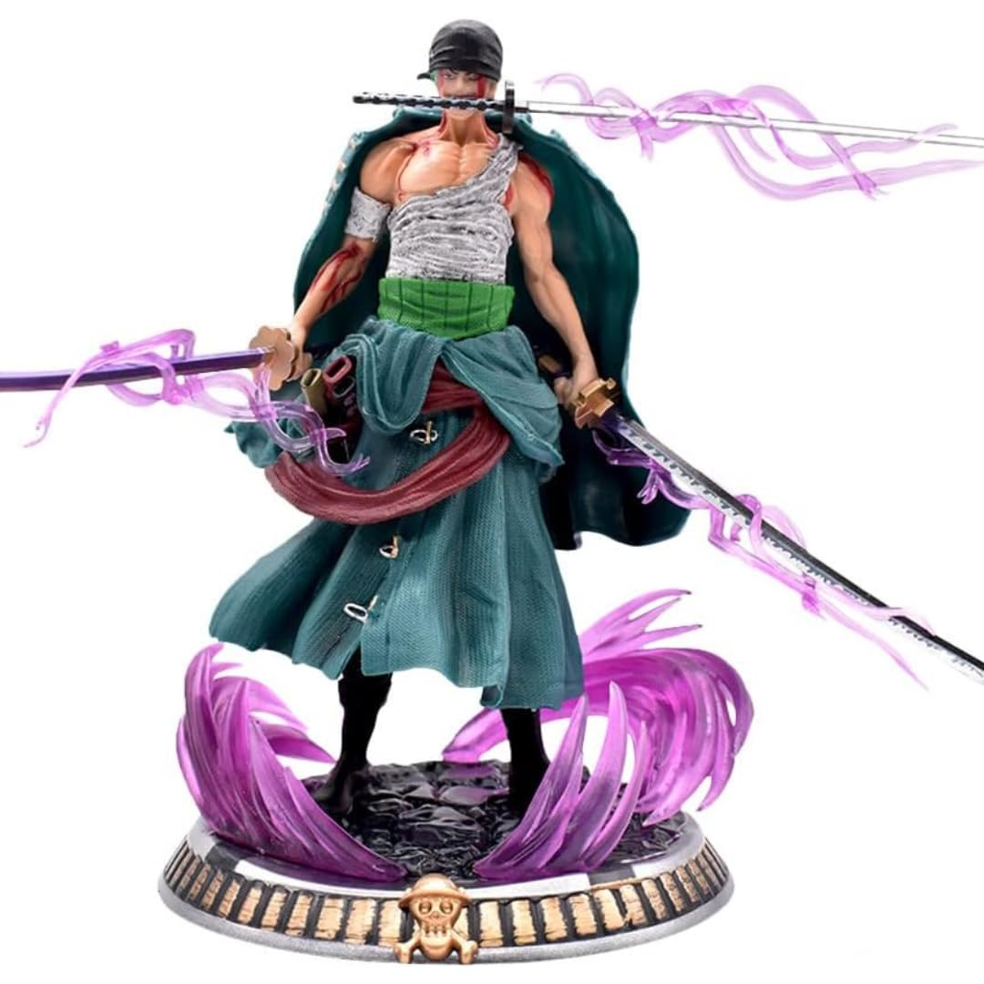 Blue Aura One Piece Zoro Action Figure Height -21CM Statue Toys Standie Figurine for Anime Fans Collectible PVC Multicolour(Zoro White Cloth) (B0CQ81WSBG) Amazon Price History, Amazon Price Tracker