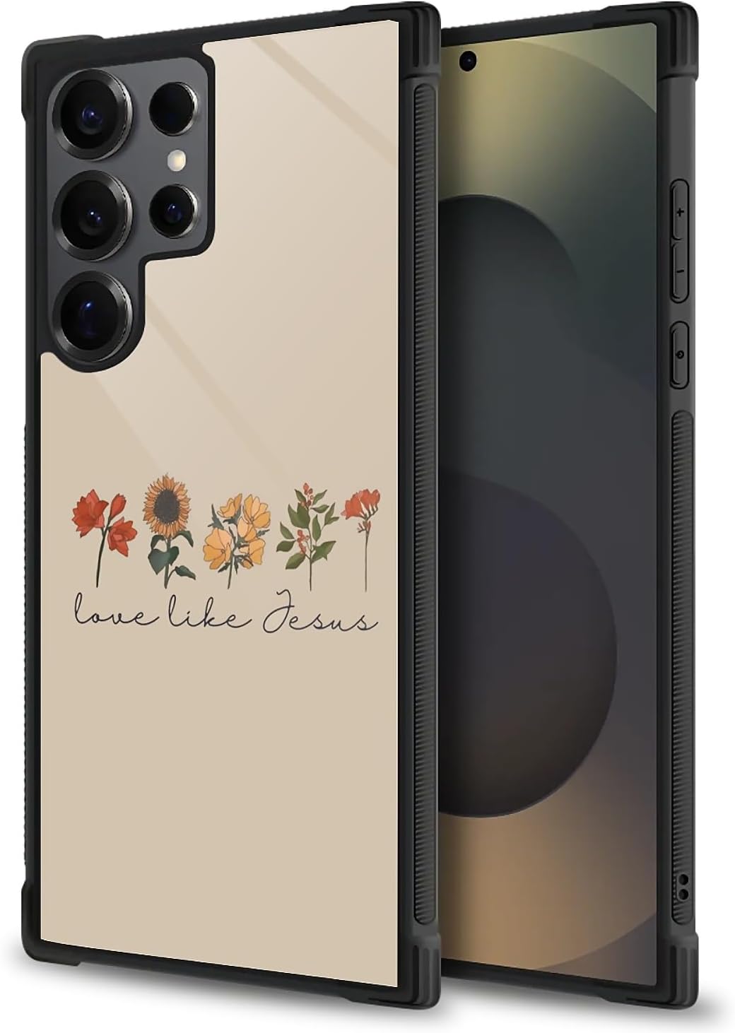 Compatible with Samsung Galaxy S25 Ultra Case, Shockproof Protective for Man Women Non-Slip for Samsung Galaxy S25 Ultra Crazy Pattern Faith Flower Love Like Jesus Religious - Image 2