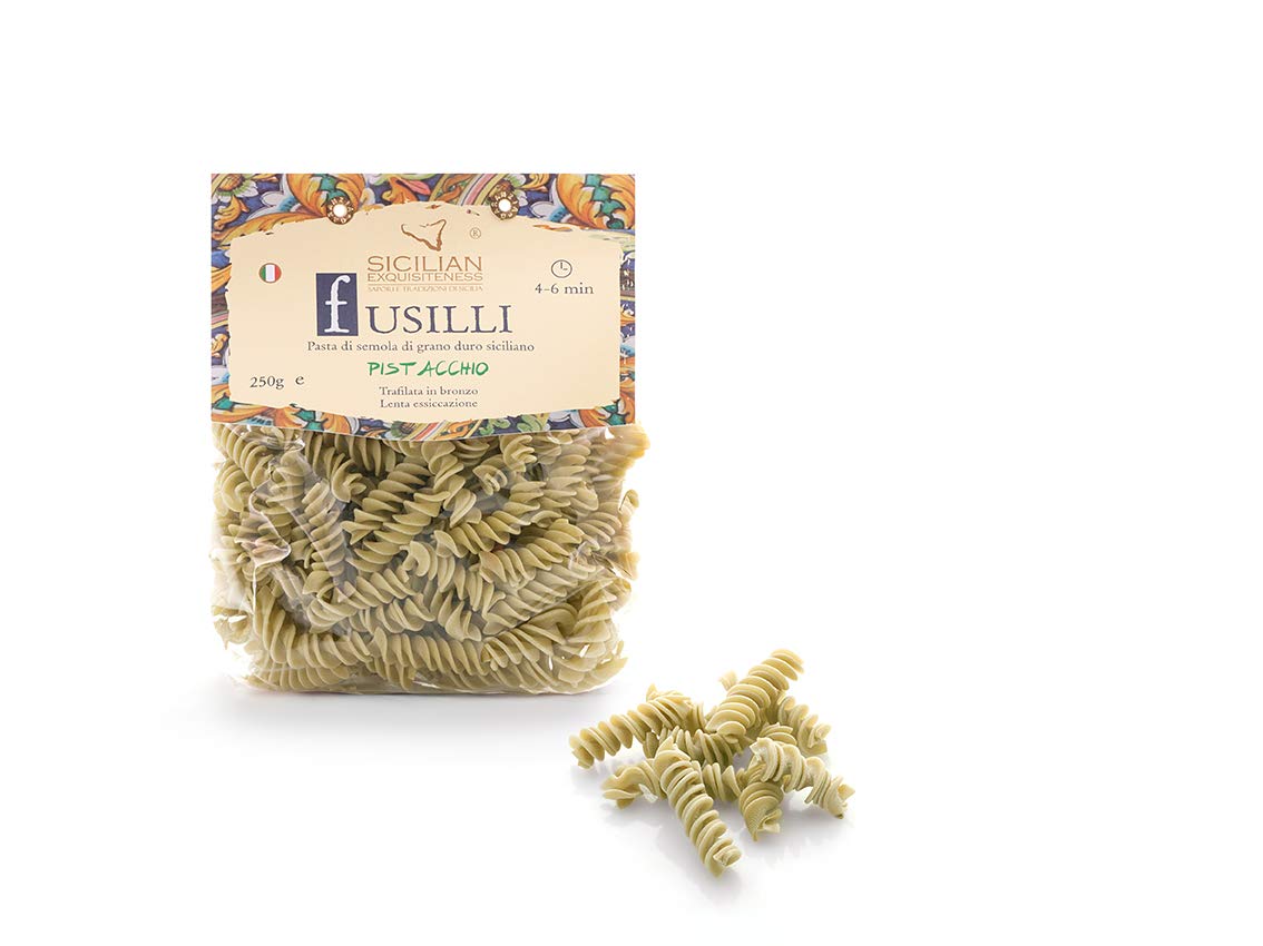 Daidone - Handmade Sicilian Pistachio Fusilli Pasta - 12 Packs of 250g