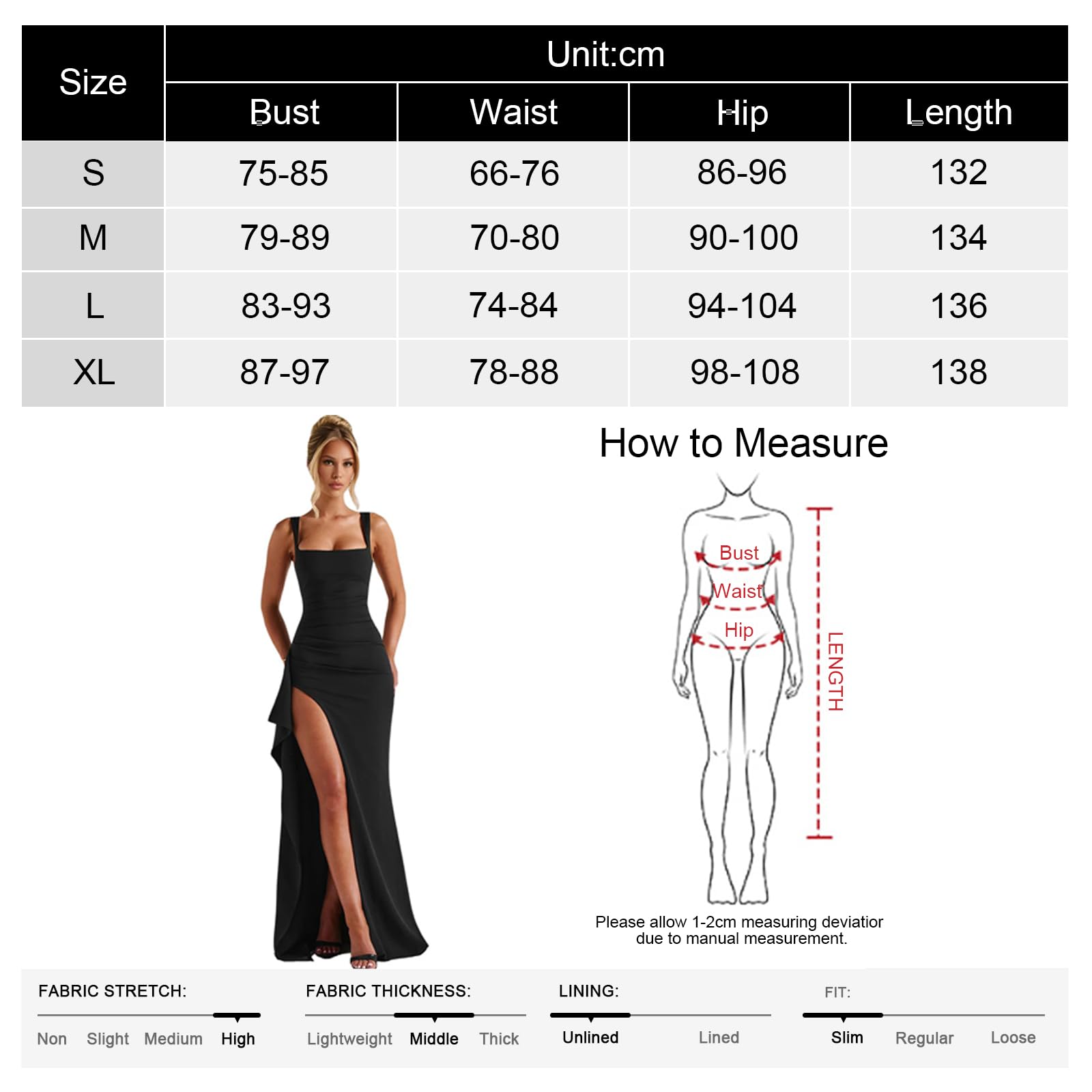 Vestido de Fiesta Largo para Mujer Elegante Maxi Vestido Ajustado sin Mangas Sexy Vestidos Cuello Cuadrado con Abertura Vestidos Formal de Noche Bodycon para Cóctel Invitada Boda Ceremonia