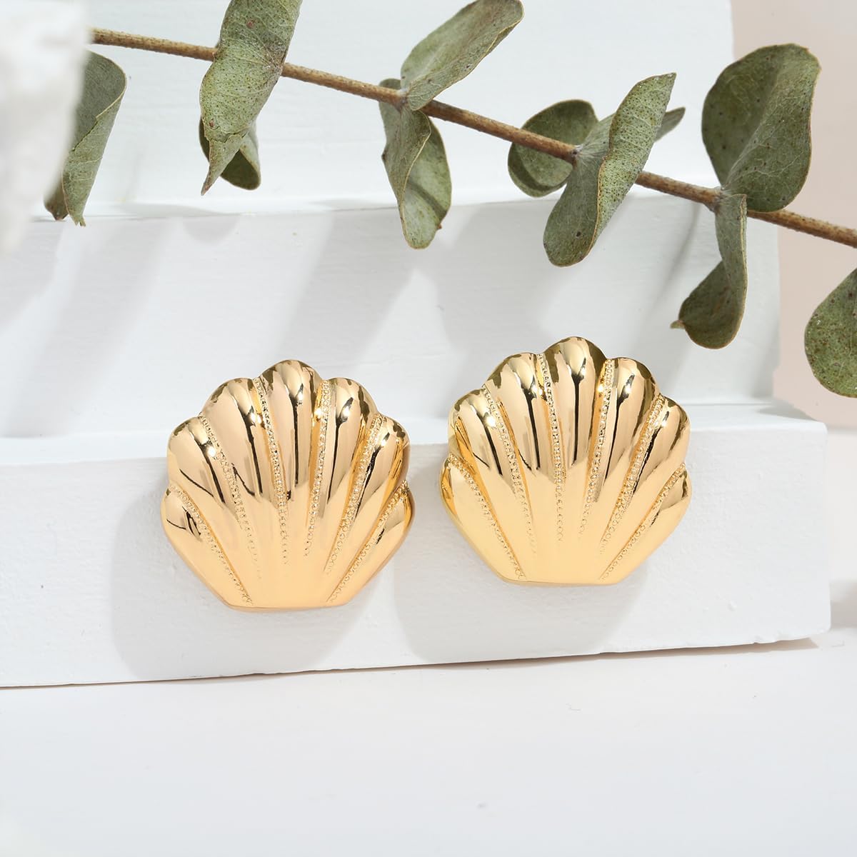 LILIE&WHITE Seashell Stud Earrings For Women Gold Earrings Seashore Earrings Nautical Jewelry For Women Sea life Jewelry beach earrings summer jewelry - Image 8