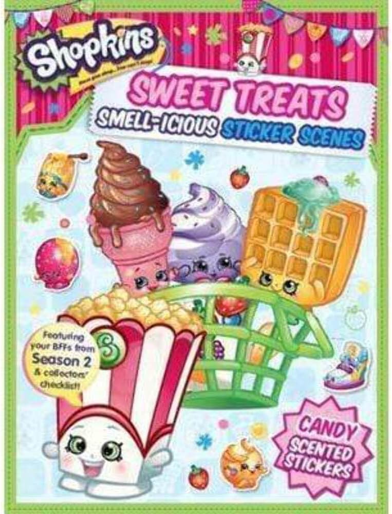 Shopkins: Fruity Friends Smell-icious Sticker Scenes: Season 1 (with fruity-scented stickers) (Shopkins Scented Sticker Scene)