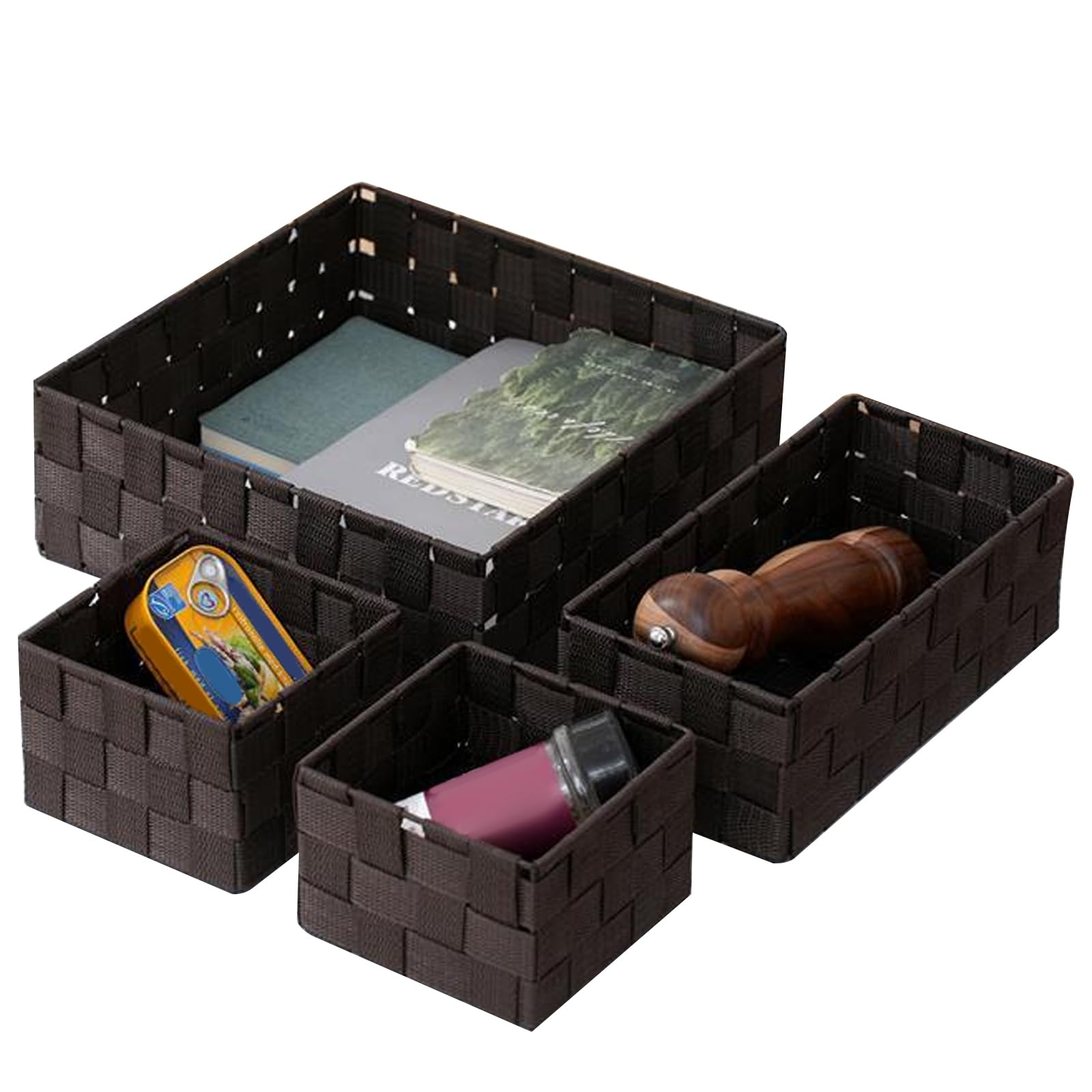 Paniers de rangement tissés pour organiser le salon et la chambre sans odeur