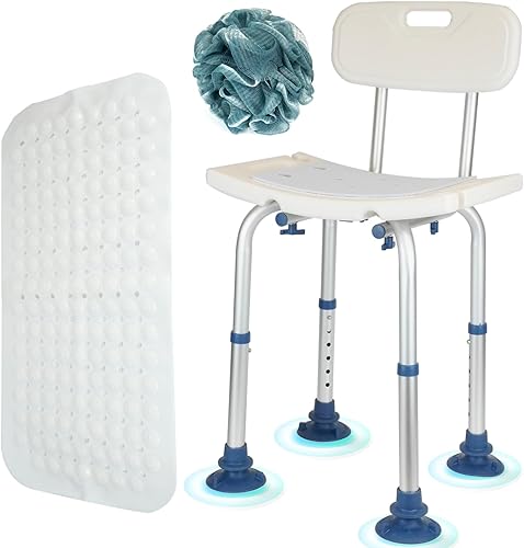 Silla de ducha resistente, taburete de ducha, asiento de banco de ducha, silla de ducha para ducha interior y bañera para ancianos, capacidad de 350