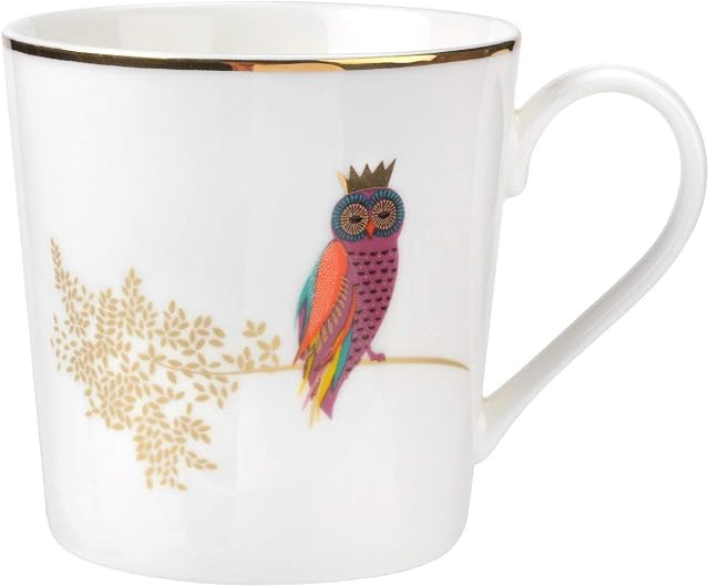 Portmeirion Home & Gifts Piccadilly Mug-Owl, Ceramic, Multi-Colour, 1 Count (Pack of 1)