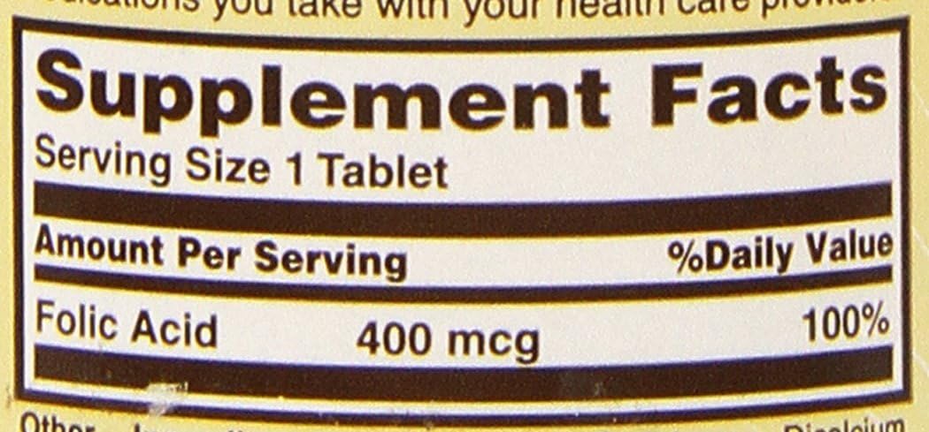 Sundown Folic Acid 400 Mcg, Tablet,350 Count