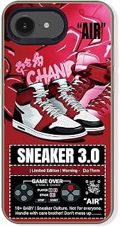 Sports Shoes Brand Phone Case for iPhone 16e/17e Case 6.1 inch | Cool Ins Off Classic Sneakers White or Black Label Aesthetic Non-Slip Shockproof Drop Protection Cover