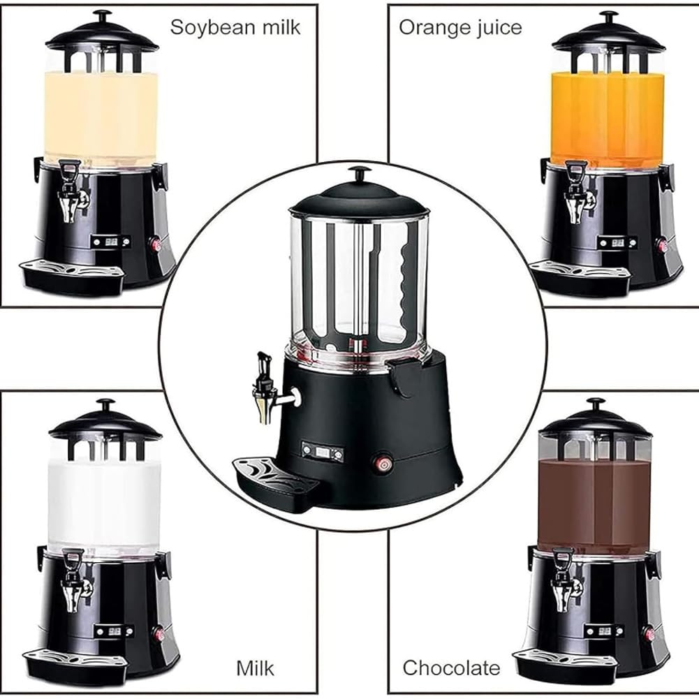 Scalda-dispenser elettrico per cioccolata, macchina per cioccolata calda, dispenser per bevande al cioccolato commerciale, scalda-bevande, funzionamento facile, per riscaldare cioccolato, caffè