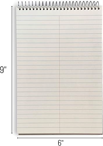 Miniatura 4 de Portage Steno Cuaderno  6 x 9 pulgadas con respaldo ultra grueso, perfecto para escribir donde necesites, 70 hojas de calidad, papel a rayas Gregg,